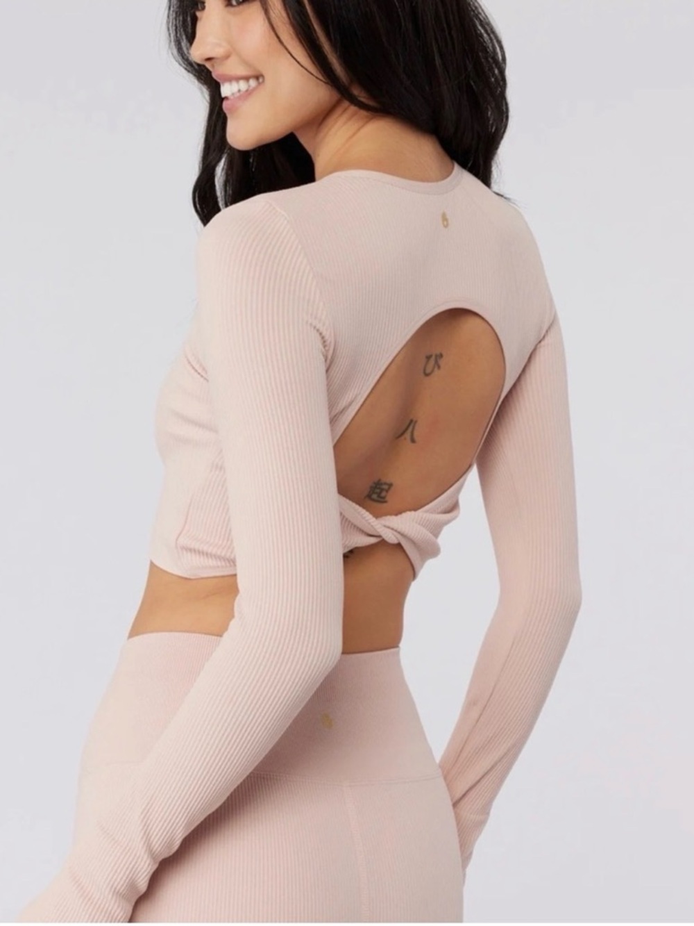 Spiritual Gangster Serene Twist Back Long Sleeve Top - M/L